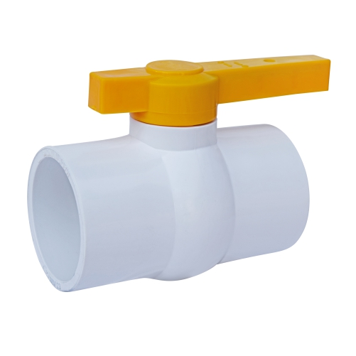 Azen RPVC Long Handle Ball Valve - White MS Plate