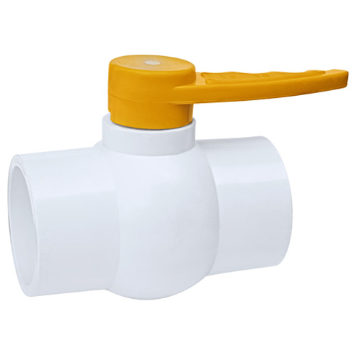 Aquazen RPVC Talwar Handle Ball Valve - White MS Plate